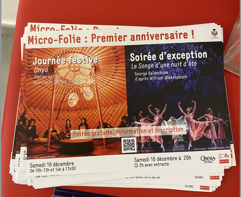 Flyer du spectacle l'Arbre-Soleil pour le Micro-Festival de Cagnes-sur-Mer